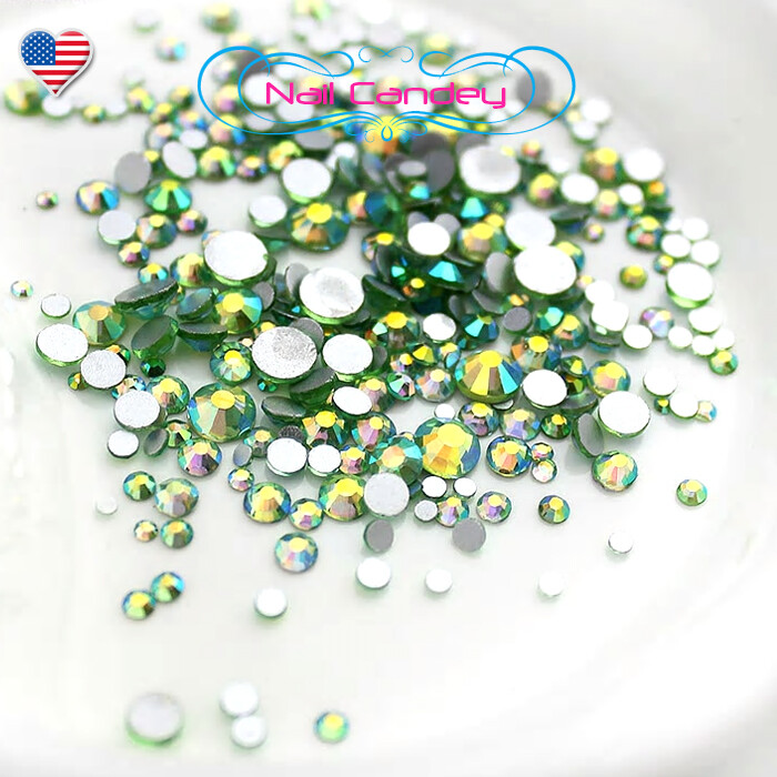 Ab Light Green 3ss Crystals For Nail Art Flatback Swarovski Rhinestones Qty.144