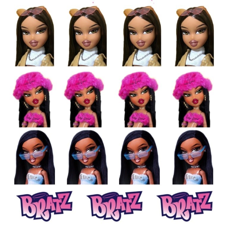Bratz doll Nail Decals Transfer Sticker Art Tattoo DIY Nail Kit