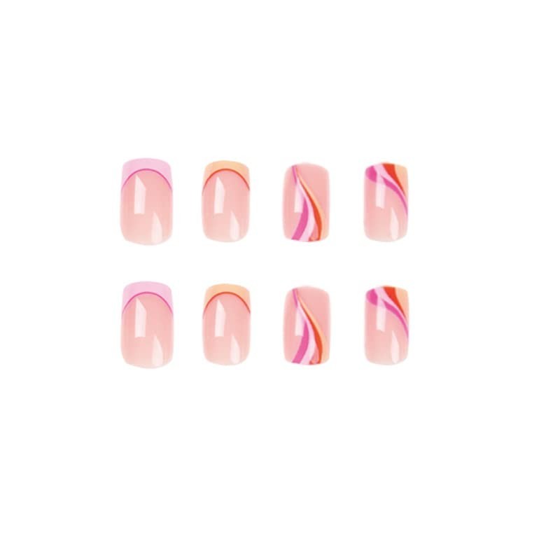 Secret Lives Glossy Reusable Artificial Fake False Lightweight & 24 Nails Set