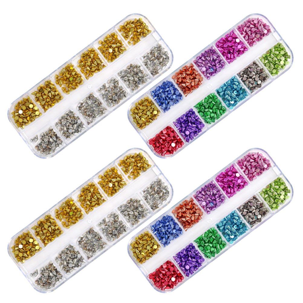 4 Boxes Halloween Nail Charms Nails Jewelry Art Decoration Party Hardware