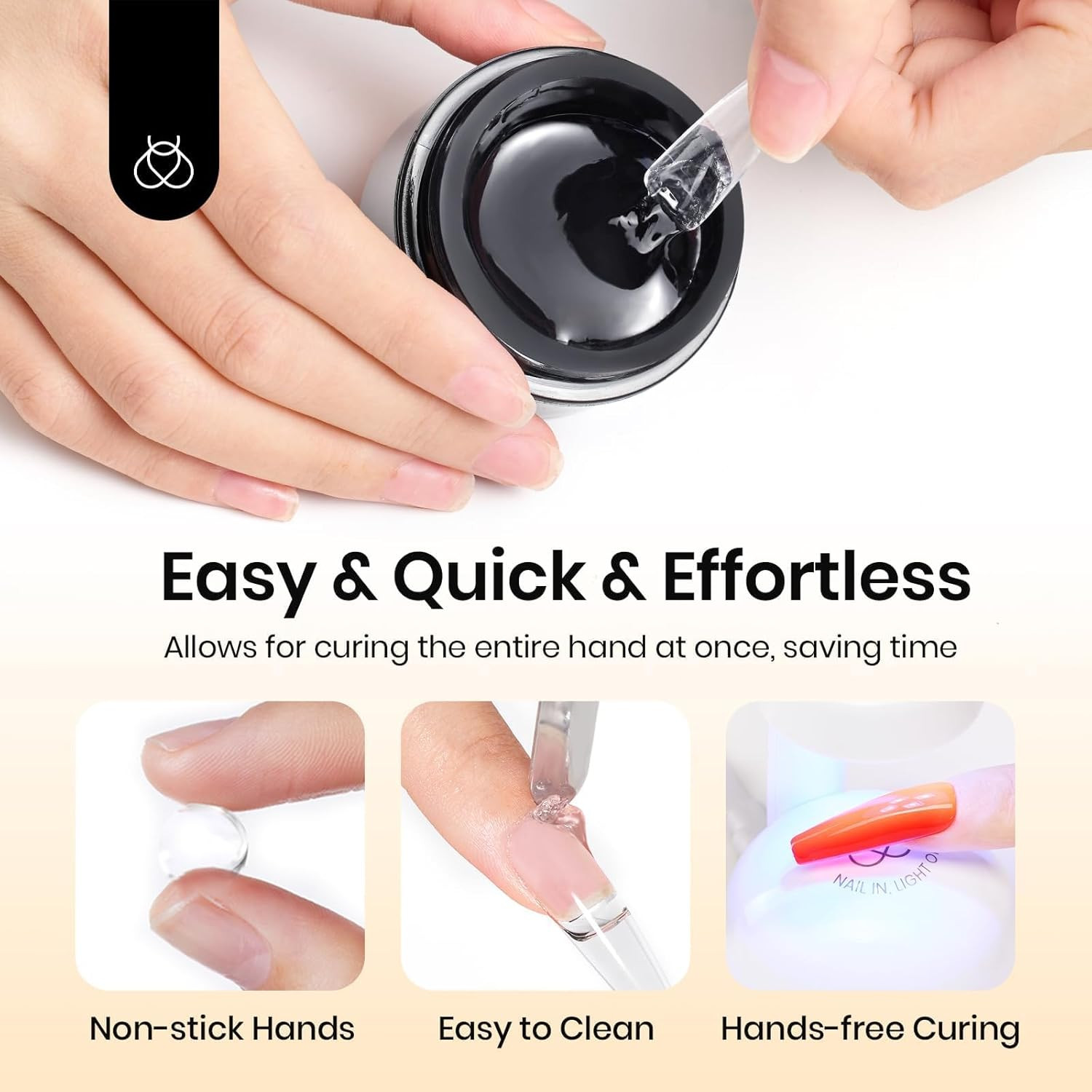 Beetles Solid Nail Glue Gel for False Tips, 15G Strong Adhesion for Clear Press