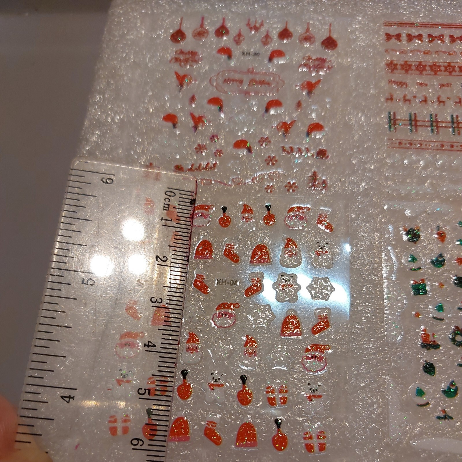 6 X Small Sheets Of Christmas Nail Art Stickers (Dn122) New