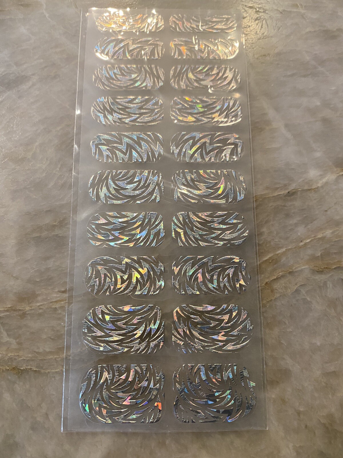 Glam Up Nail Wrap Sticker Hologram Mermaid Disco Silver Instant Lily Jamberry