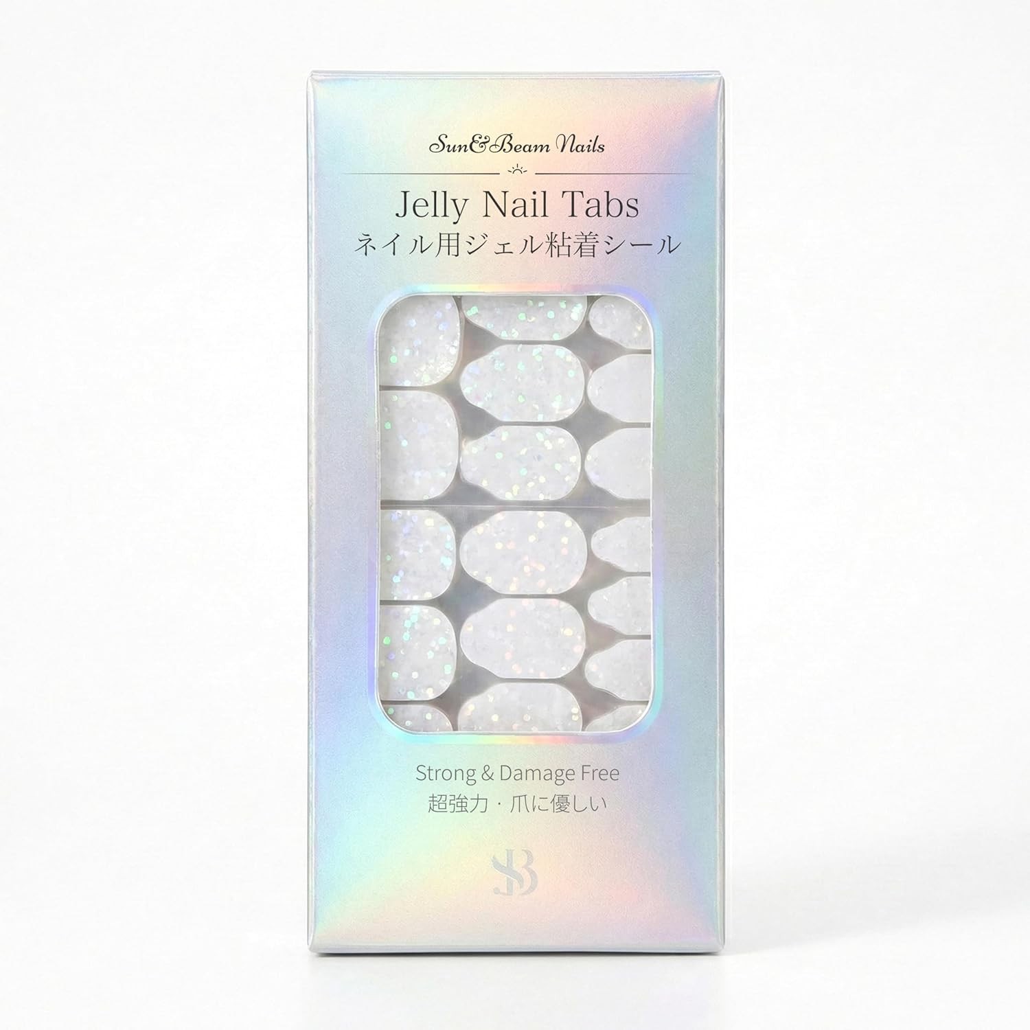 Sun&Beam Jelly Nail Tabs for Press-On Nails, 0.3mm Thin, Waterproof, 600pcs