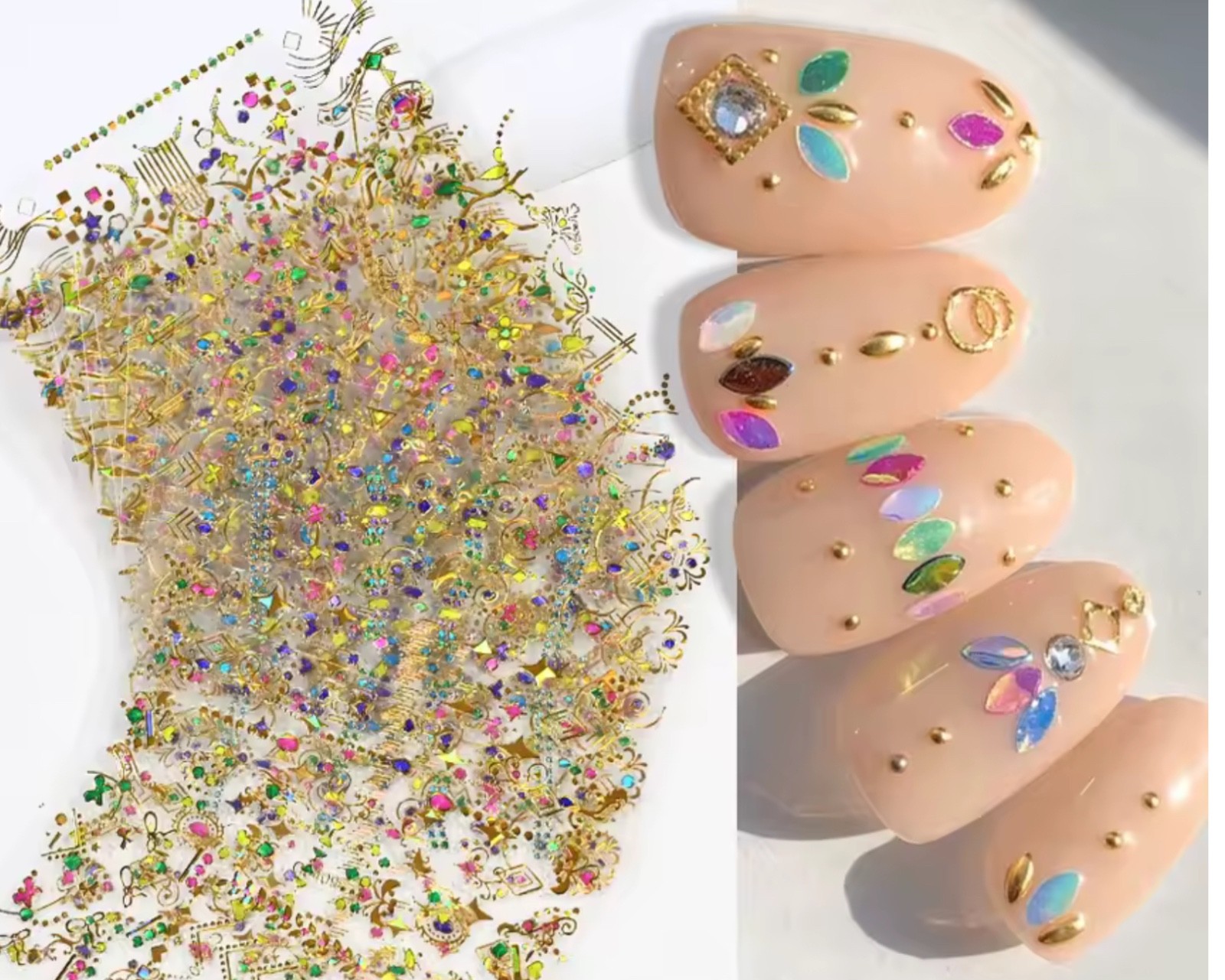 3D Nail Art Stickers – 5 random Sheets