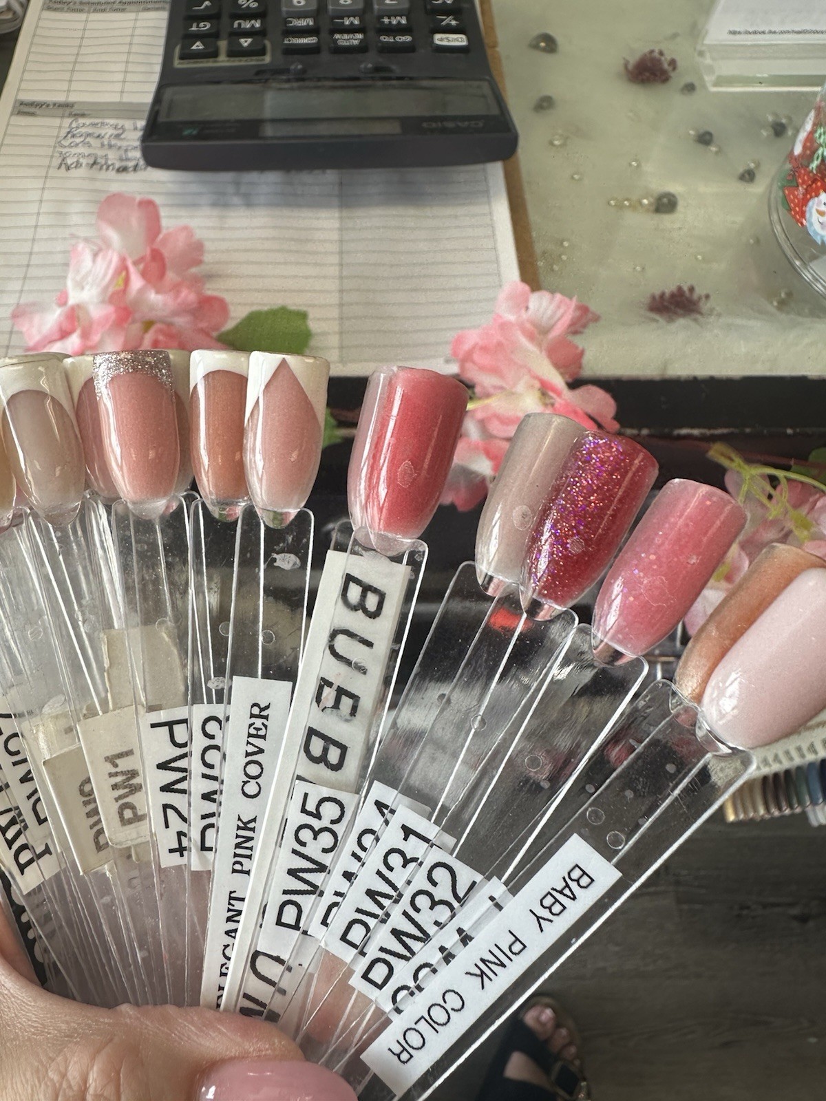 4oz powder acrylic cover nude pink and natural pink for French or where alone