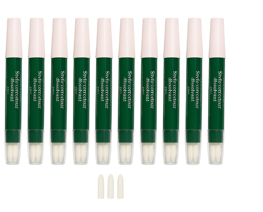 10 PACK Manicurist Nail Polish Corrector Pen 4 Tapered Tips Acetone Free