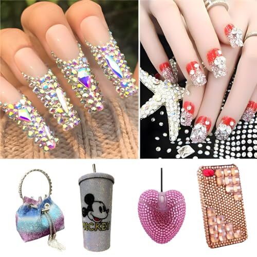 Flatback Rhinestones Round Gems for Nails Art and Crafts 4000Pcs SS12 3mm Red