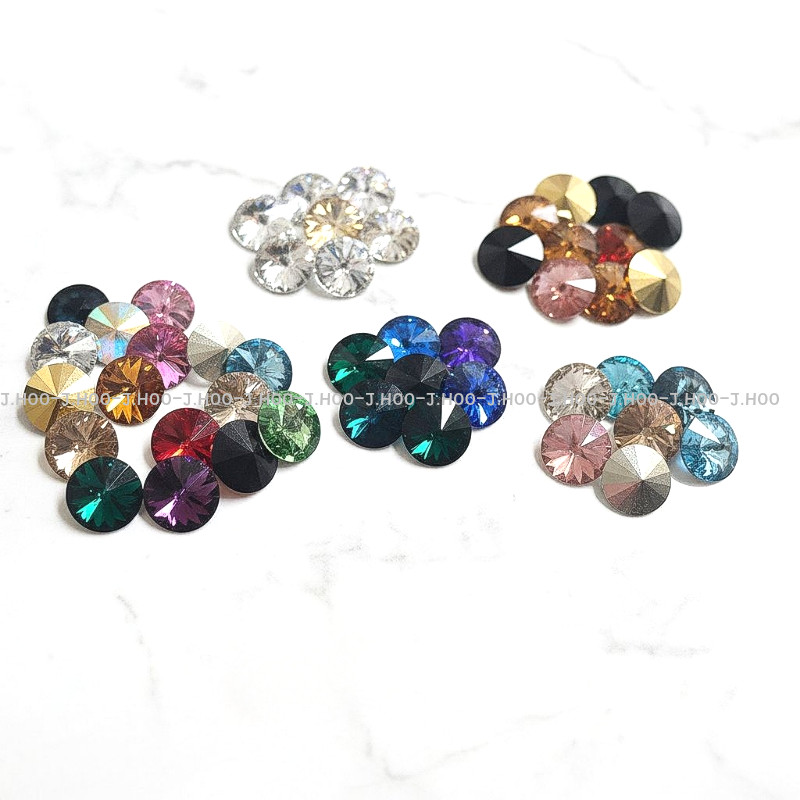 Swarovski 1122 Rivoli Round Stone SS47 10.7mm Pointed Back Crystal 2pcs