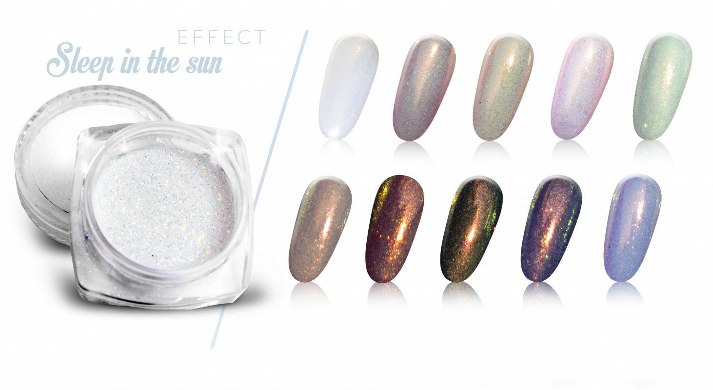4 pcs SET! Mermaid Effect Nail Powder Emerald Multicolour Purple Aurora Glitter