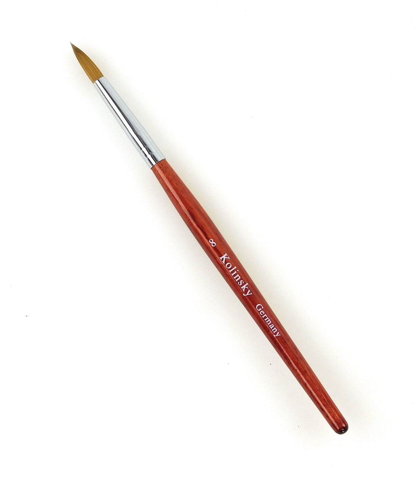 Kolinsky Acrylic Nail Brush Round Wood Handle #8