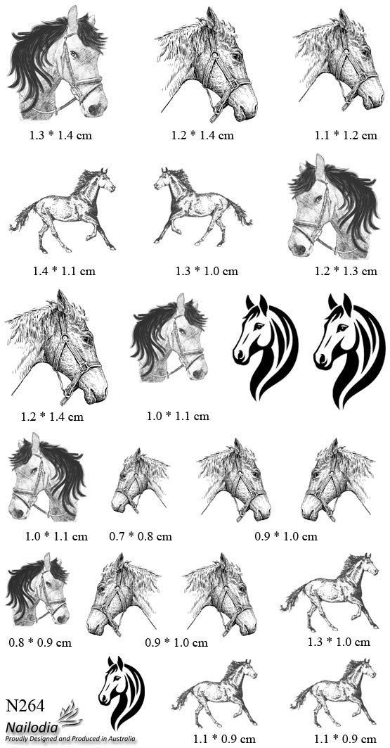 Horse Lovers Nail Art Decal Sticker Water Transfer Slider