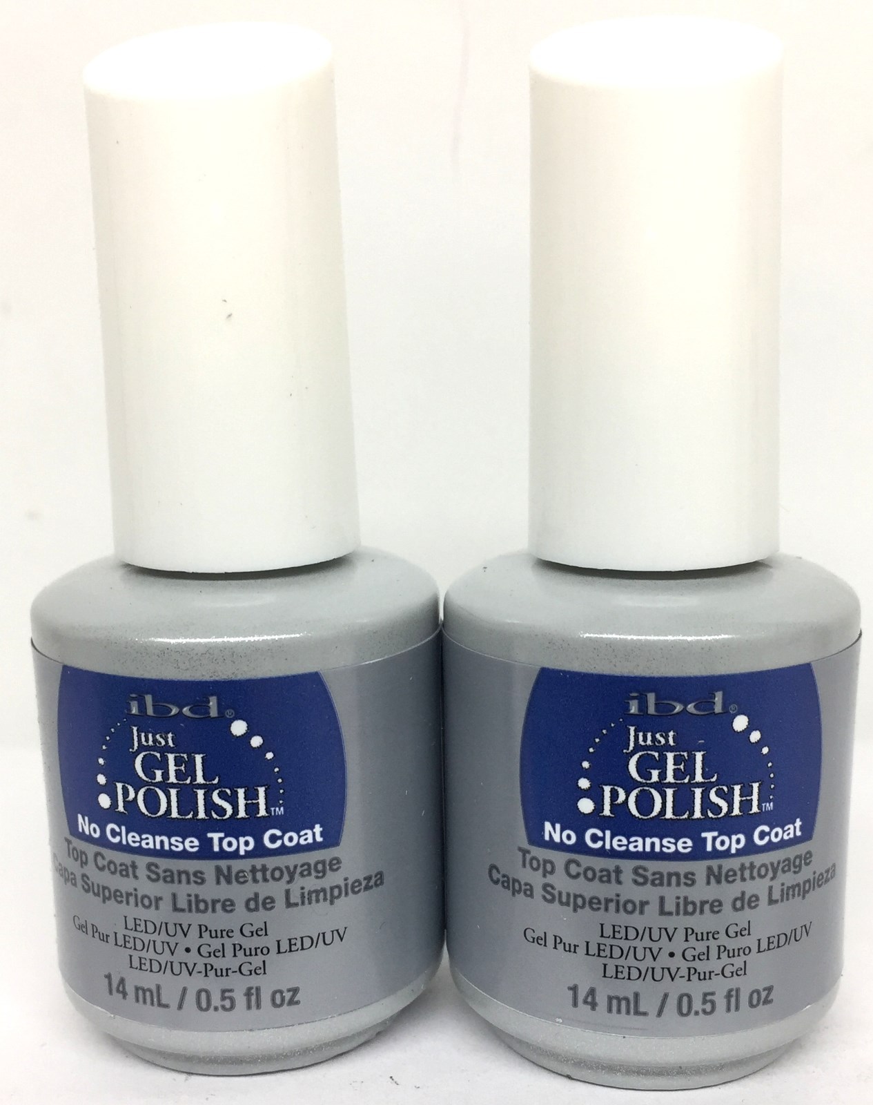 IBD Just Gel Polish – No Cleanse Top Coat 0.5oz #57093 x 2 bottles