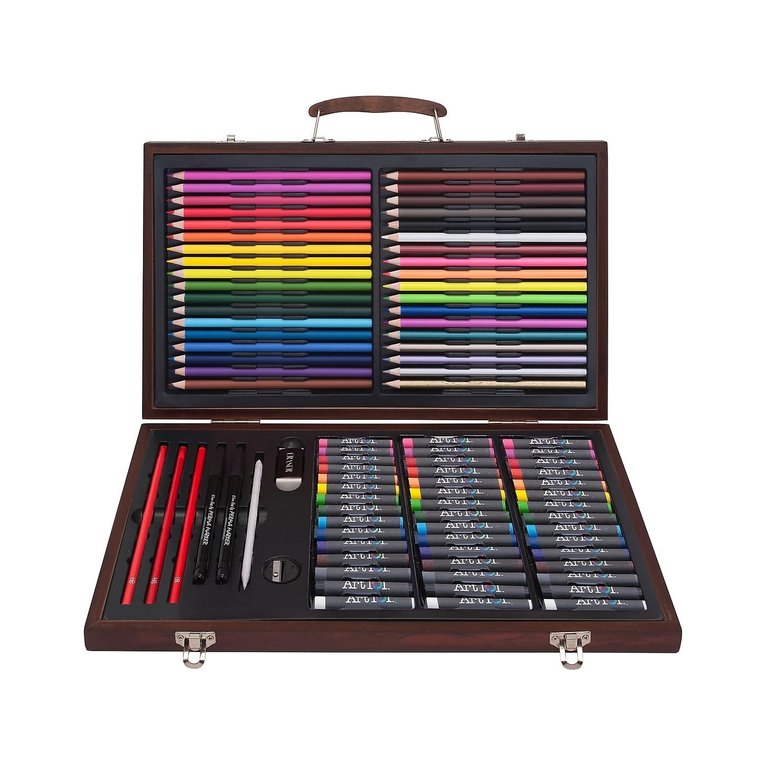 Art 101 Draw and Color Art Set, Assorted Colors, 106 Pieces (53106)