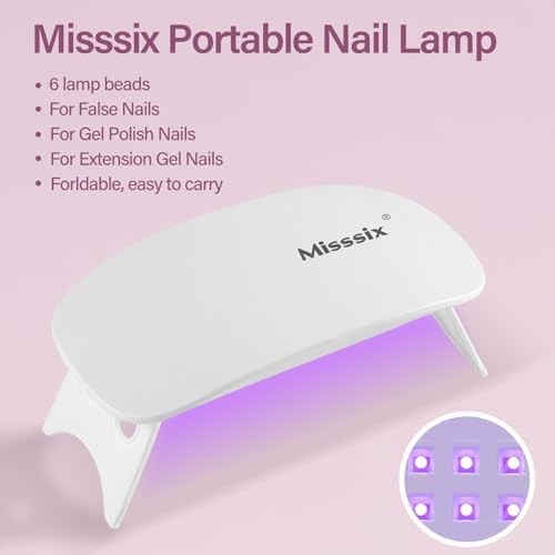 Misssix Short Almond Gel Nail Tips Kit, 216Pcs Pre Etched Clear Fake Nails, Full