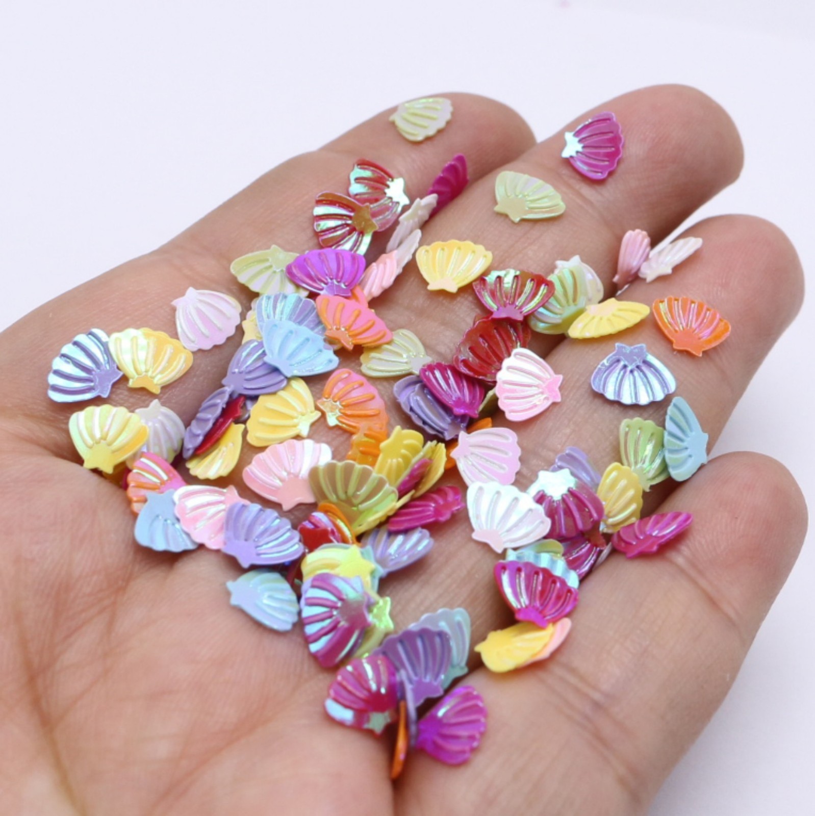 50 Gram Mixed Color Shell 8X6mm Sequins Loose Tiny Nail Art Tips Craft