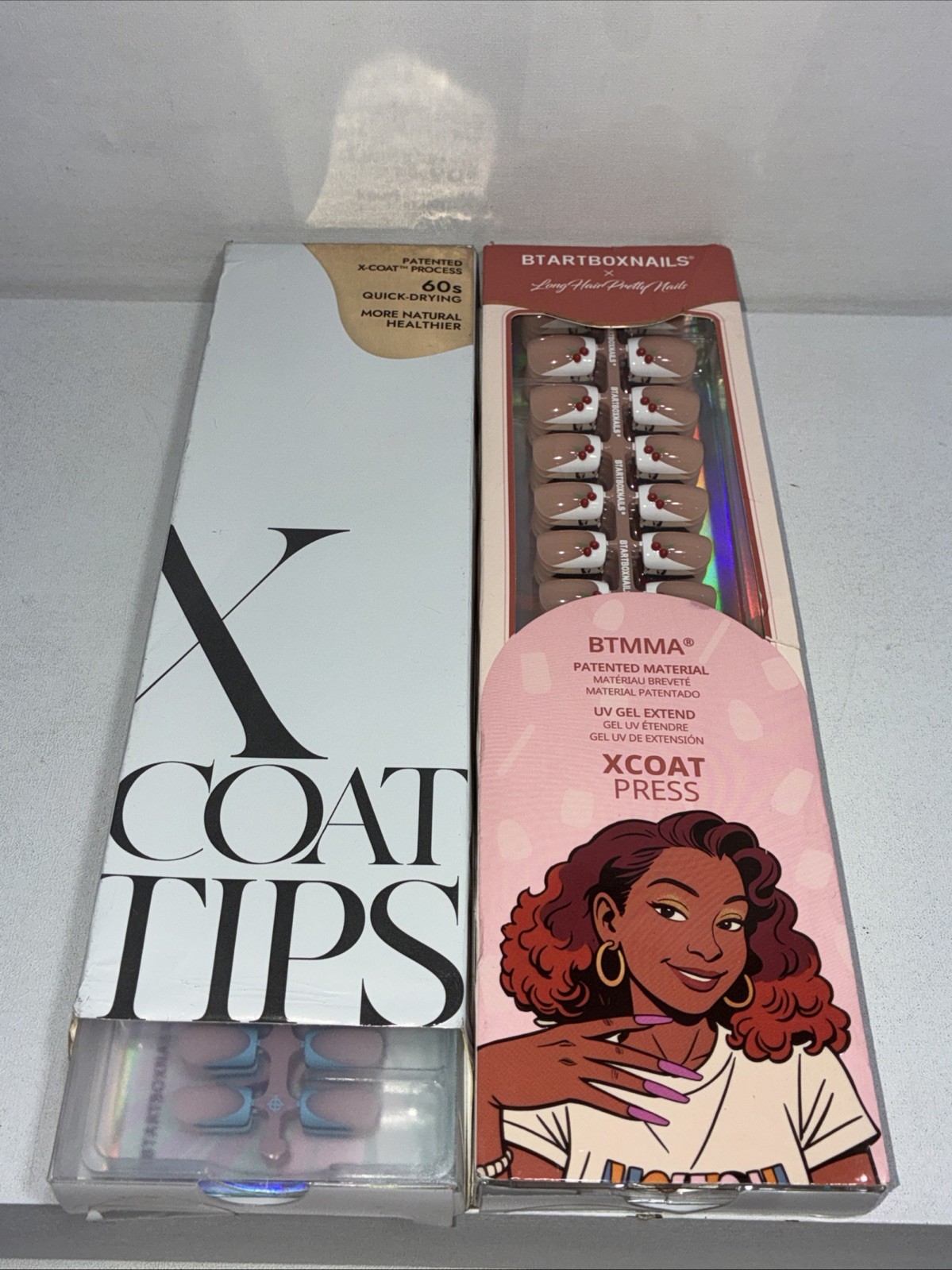 2 New Boxes BTARTBOX Press On Nails, 1 French X Coat 242 & 1 LHPN Autumn Muse