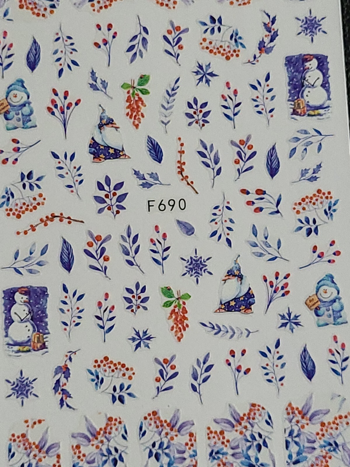 Christmas Winter Holiday Nail Stickers