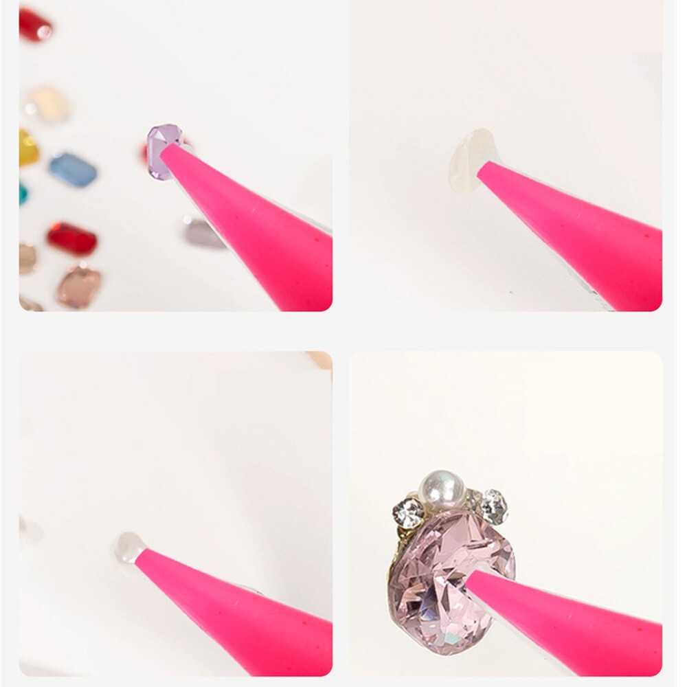 12 Grids Nail Art Rhinestones Kit + Pick up Pen + Tweezers for Nail Art Decorati