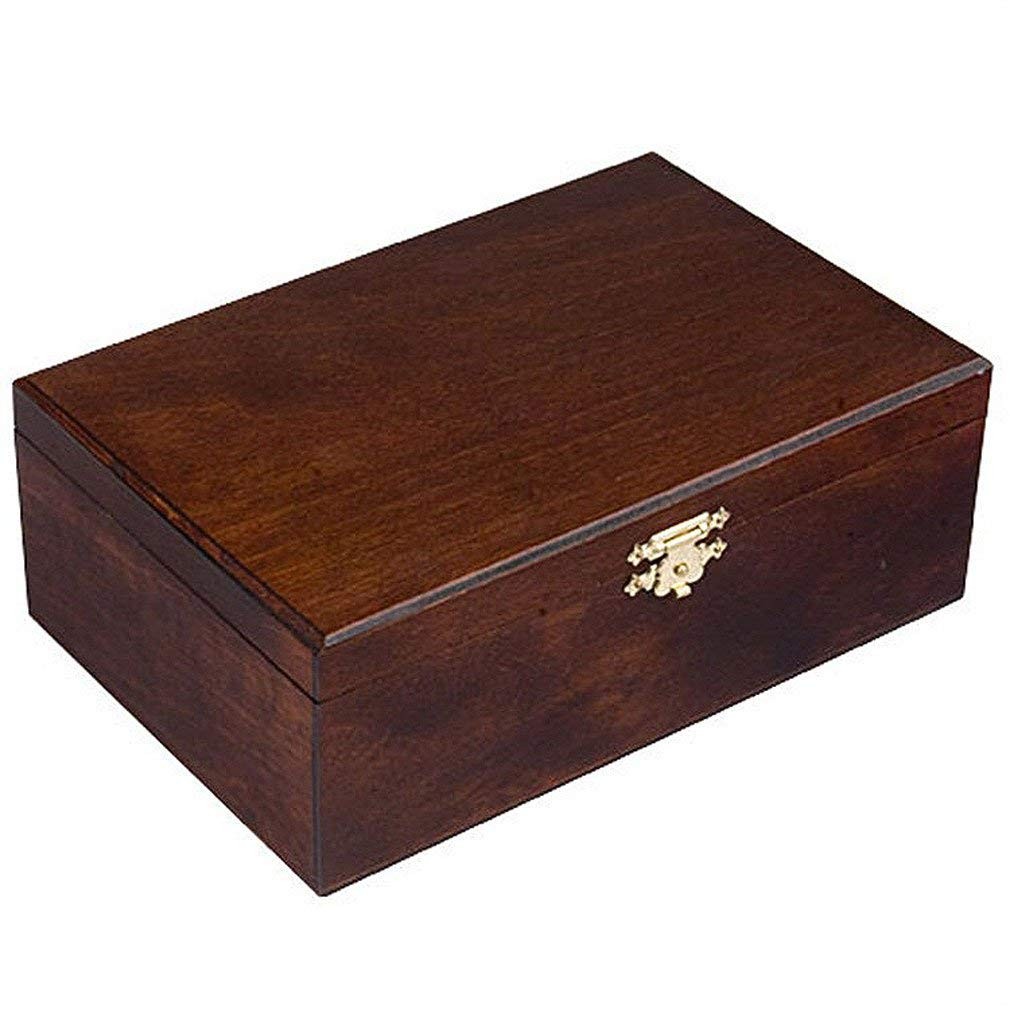 Wooden Storage Box/Case For Standard Size Chess Pieces – Small, Brown