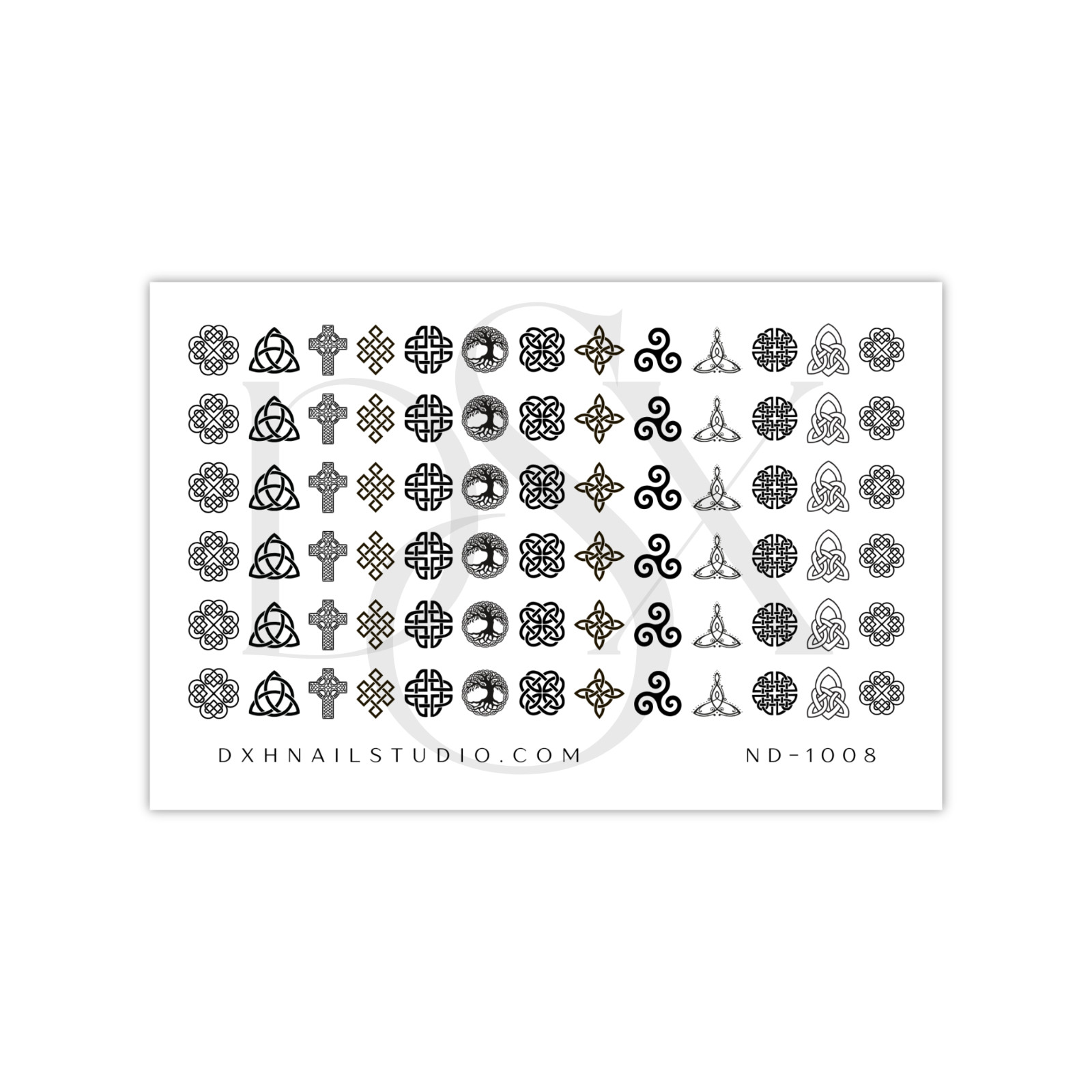 Irish Symbol Mothers Not Tree of Life Nail Decals Water Transfer Overlay