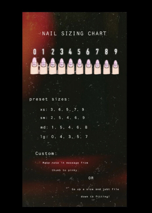 Arcylic Nails – Press On W/Glue.