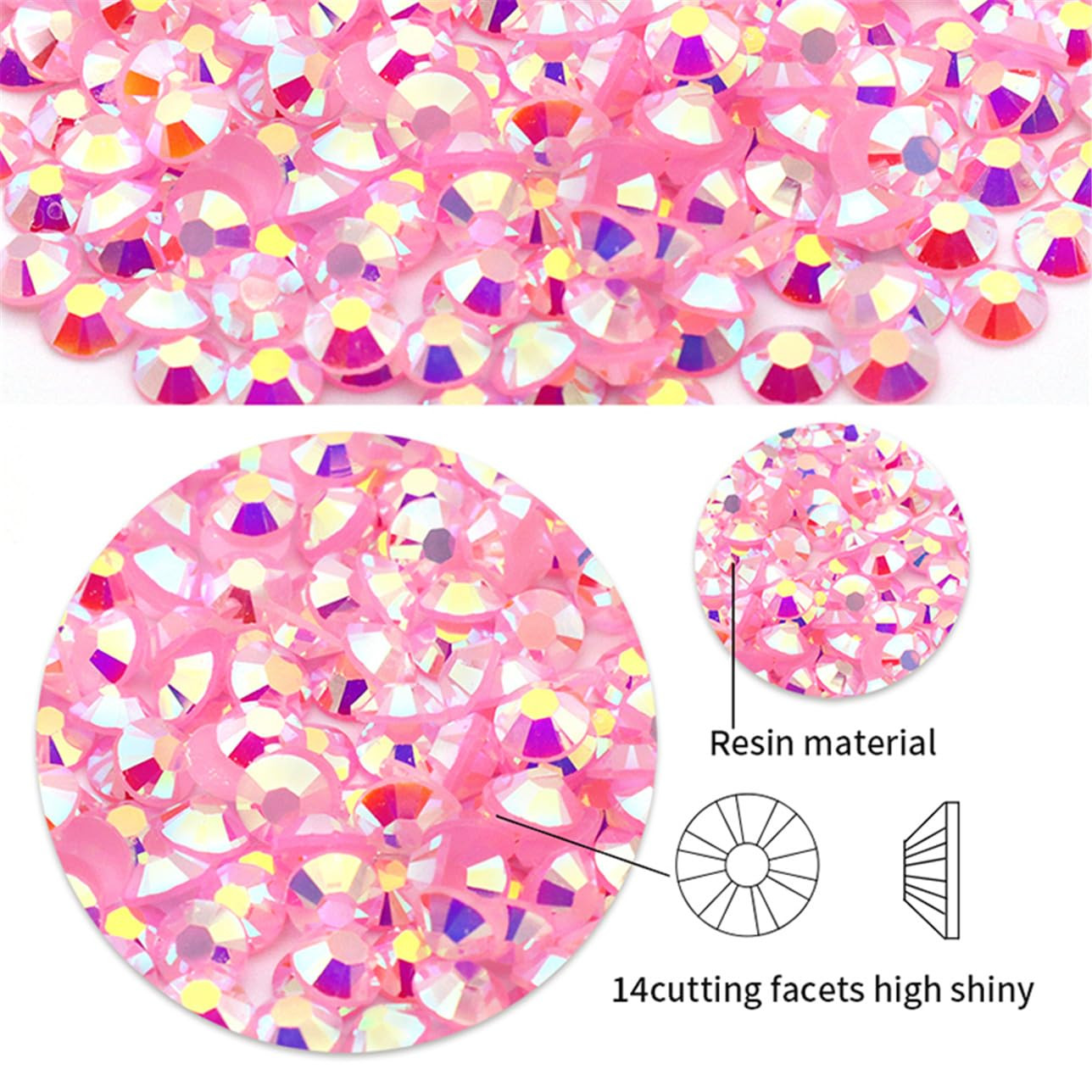 720 Pcs SS30 6Mm Flatback for Nails Art Crafts Glitter round Shine Gems AB Crys