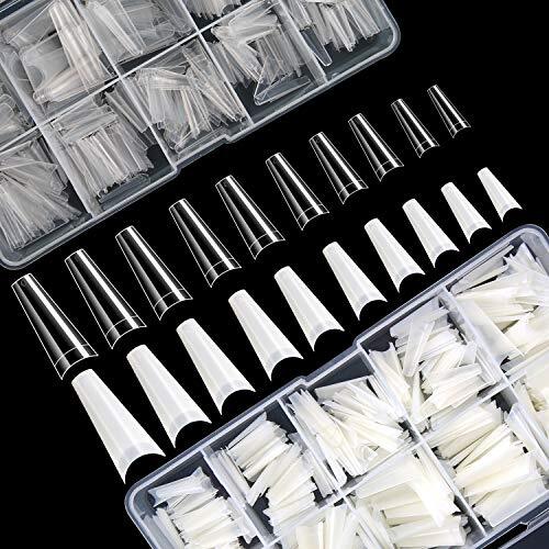 1000 PCS Acrylic Nails Artificial Half False French Coffin Ballerina Nail Tips