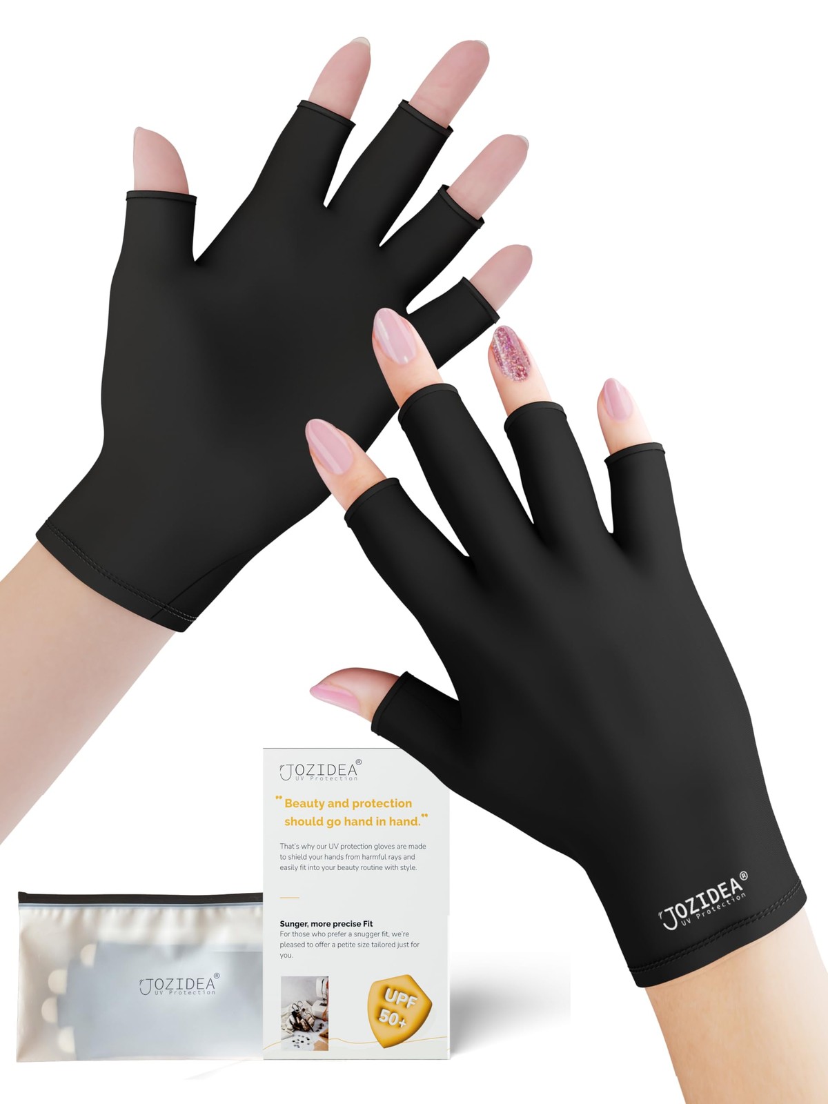 UV Gloves for Gel Manicures – UPF50+ Fingerless UV Light Gloves for Gel Nails