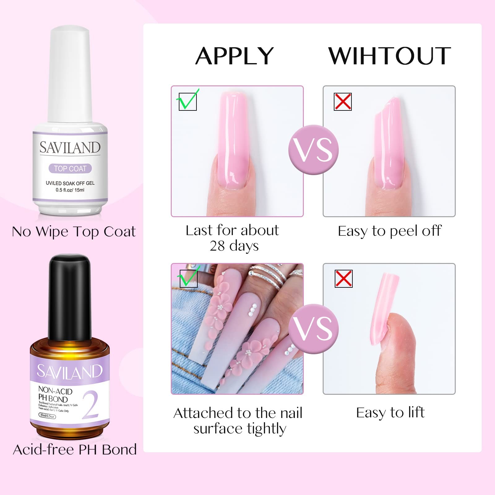 SAVILAND White acrylic nail kit with drill