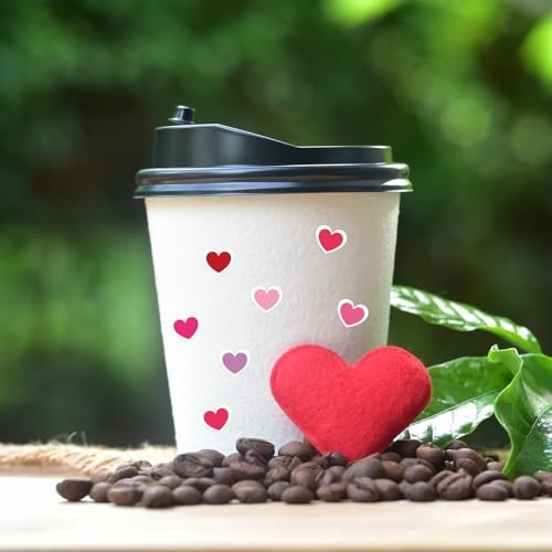 2400Pcs Valentine’s Day Mini Love Heart Sticker Red Pink Red Pink Hearts