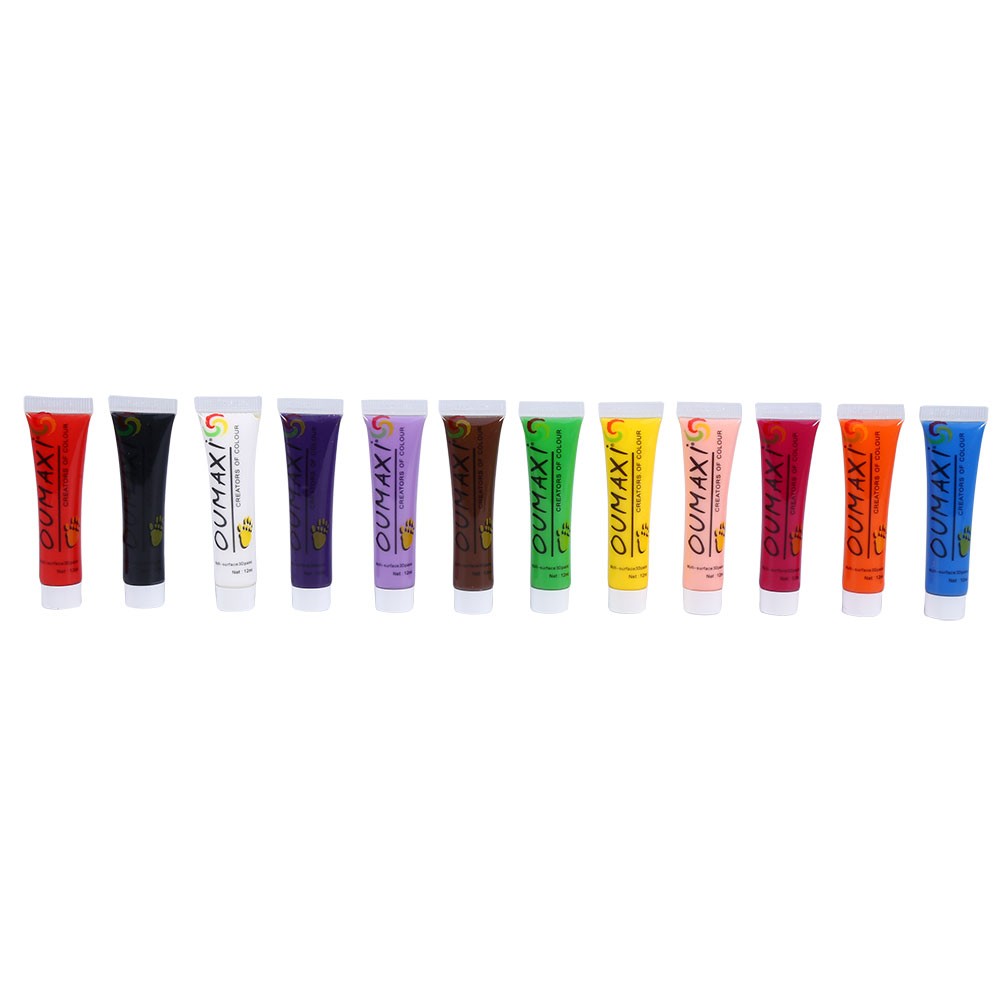 12 Colors Nail Art Acrylic Paint Waterproof Tube Set For DIY Decoration Popular