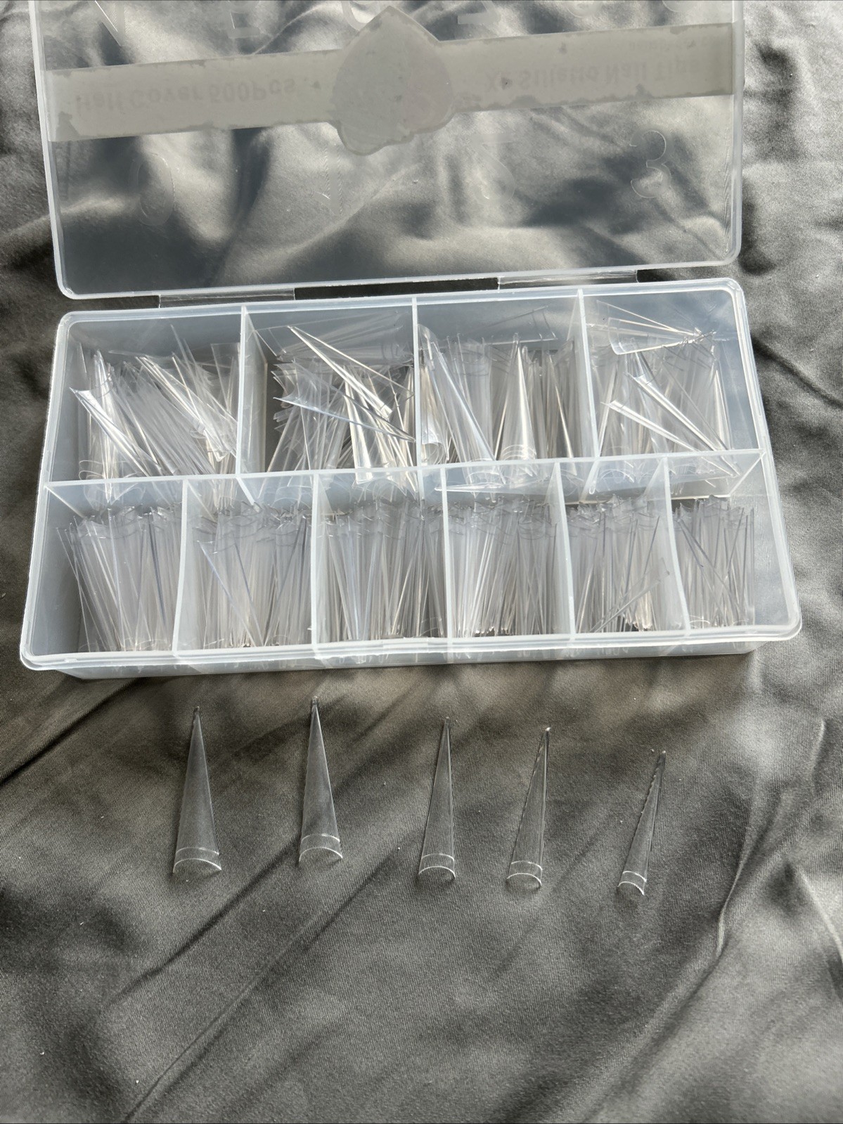 Half Cover 500pcs XL Stiletto Nail Tips Nail Extension BRAND NEW NEVER USED