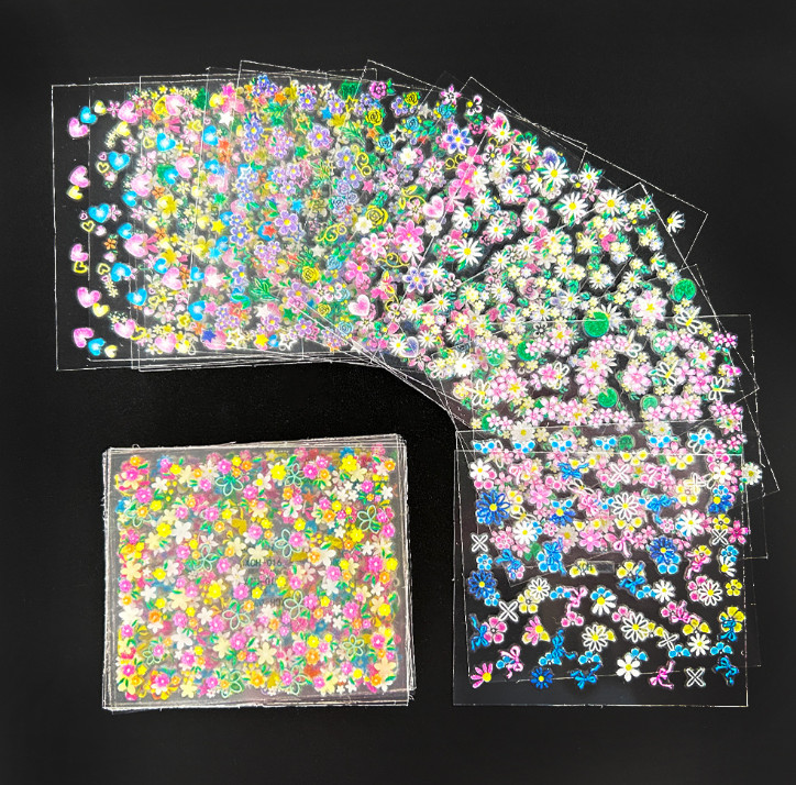 30 Sheets Nail Art Sticker Decal Daisy Flower Knot Heart Slider Manicure XCH