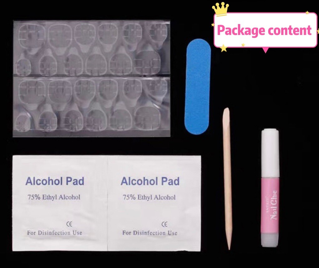 Handmade/customized Reusable press on nails Black And Grey Shiny XS