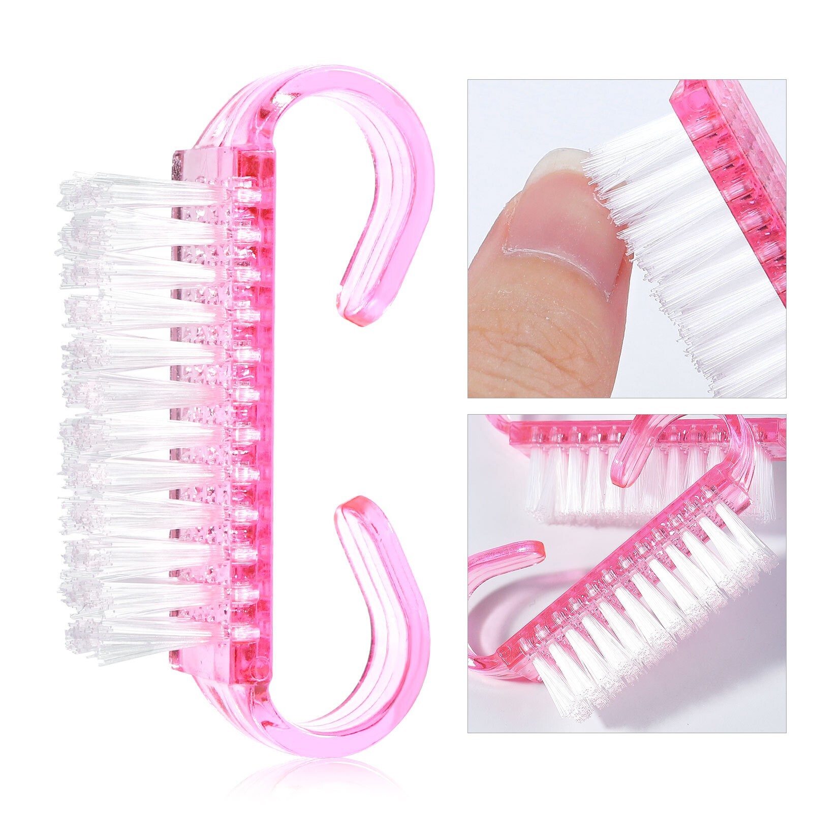 Pack of 10Pcs Random Nail Art Dust Clean Cleaning Brush Manicure Pedicure Tool