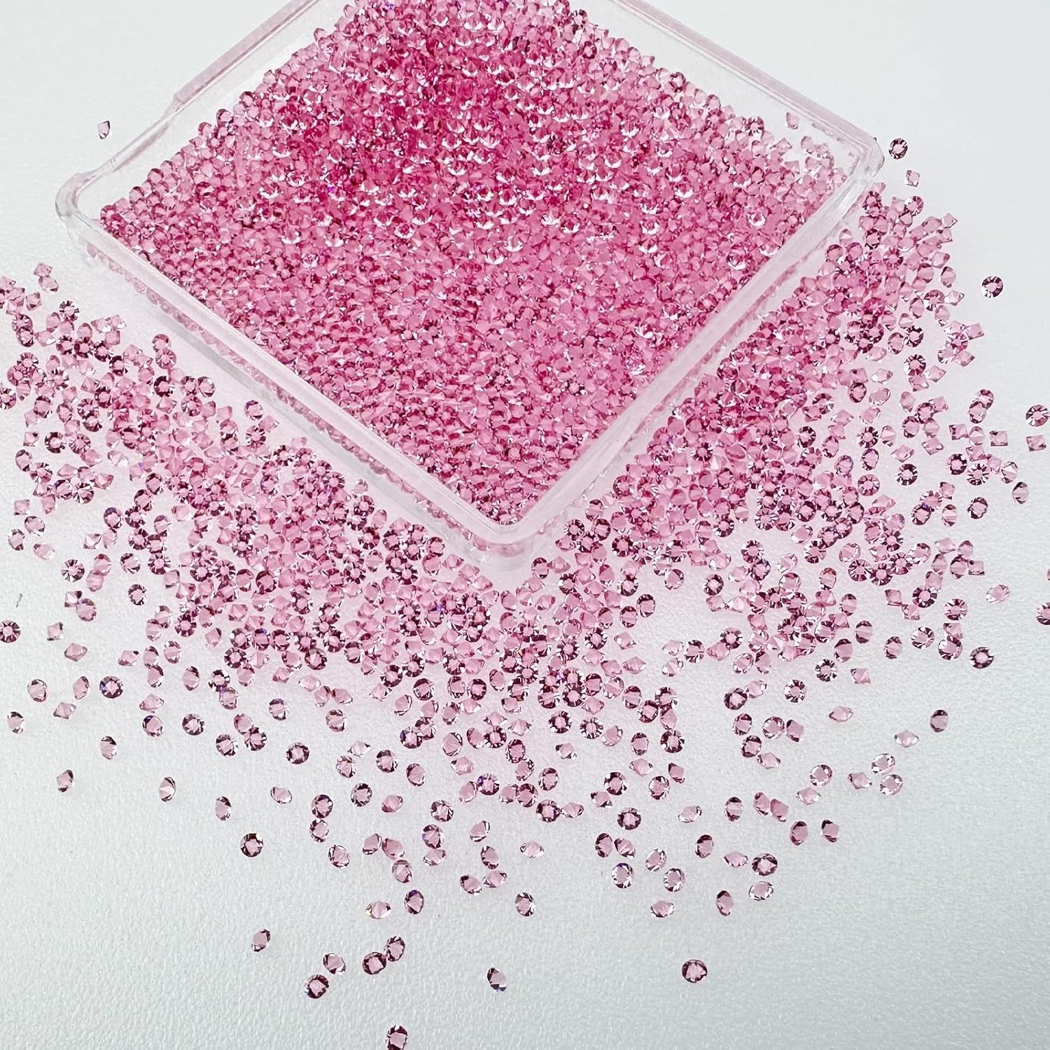 8000 Light Pink Micro 1.2mm Pixie Crystals – Nail Rhinestones & Sugar Nails