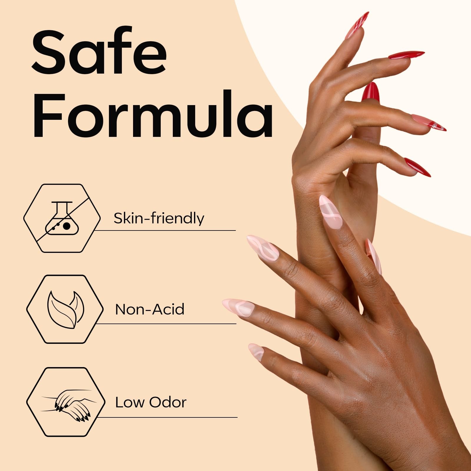 X Nail Gel Glue with Dehydrator Gel Top Coat Set 15ML 3PCS