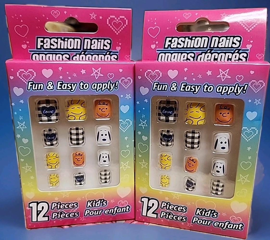 Peanuts Snoopy Press On Fashion Nails 2 Box Set Style #2