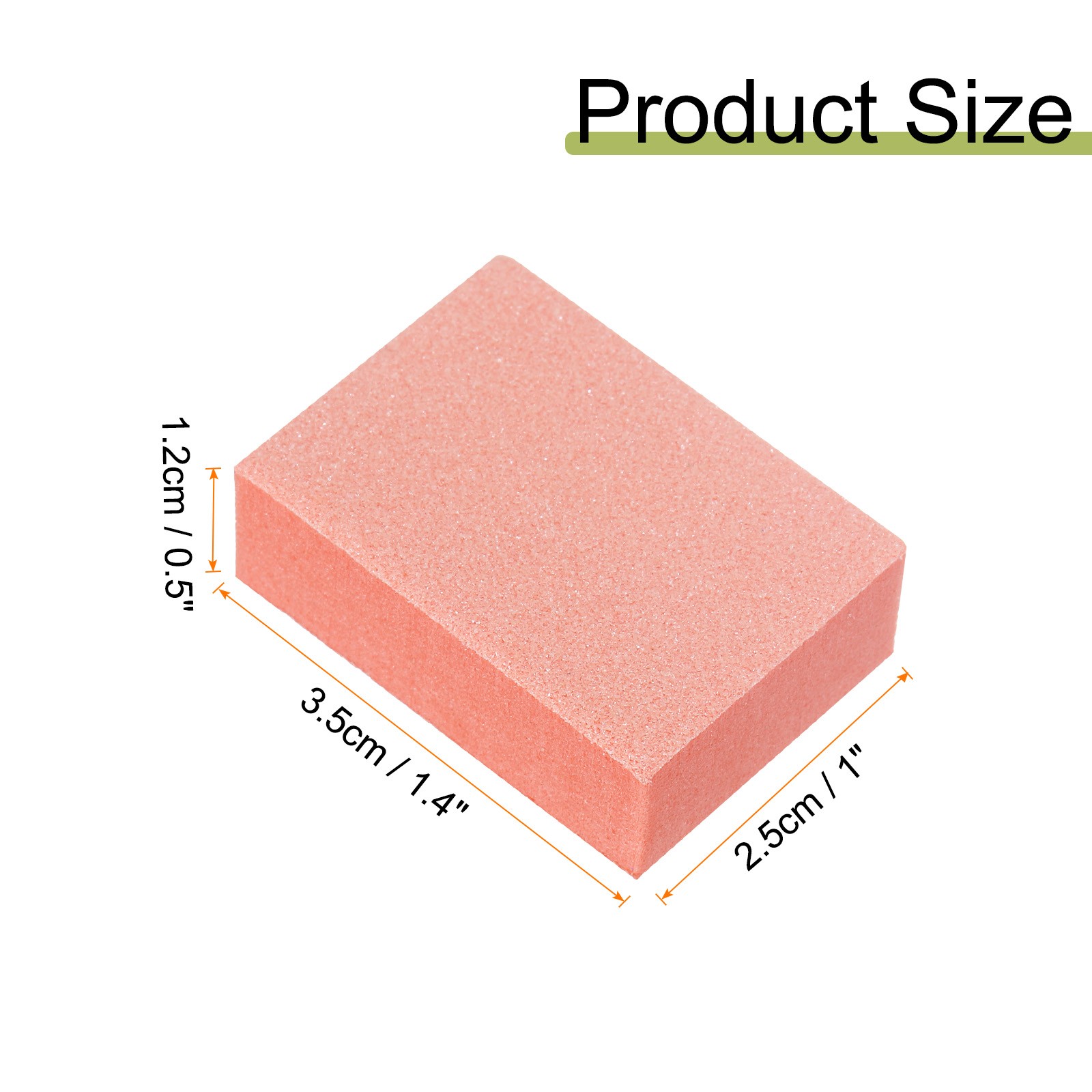 50pcs Nail Buffer Block 120 Grit Nail File for Nail Buffing, Orange