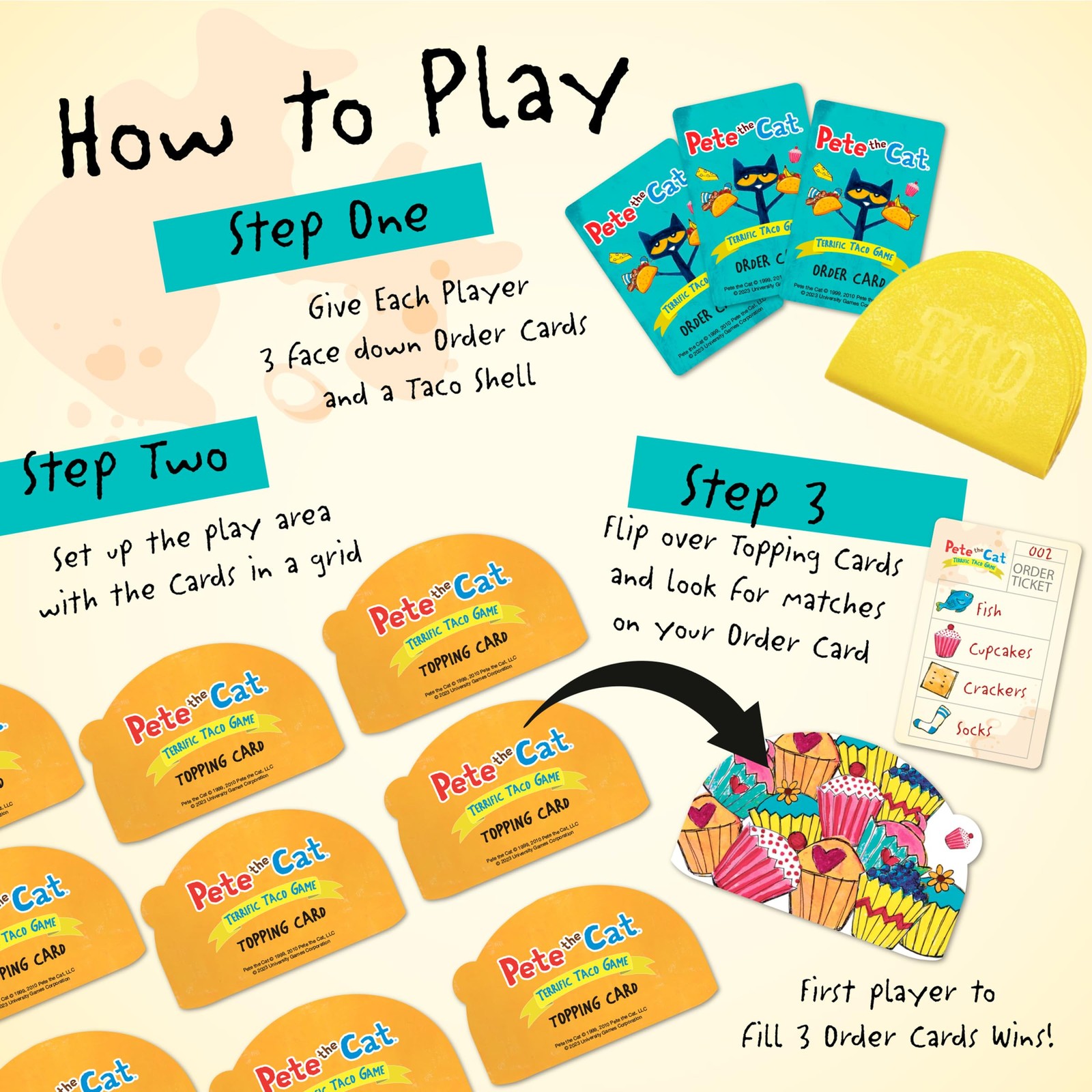 Briarpatch, Pete The Cat Terrific Taco Game, Based On Early One Size, Blue