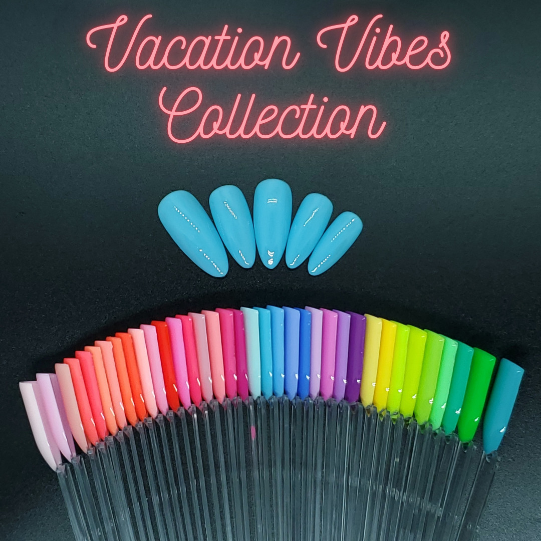 #422 Light Blue Press On Nails | Handmade | Hard Gel Glue On Nails
