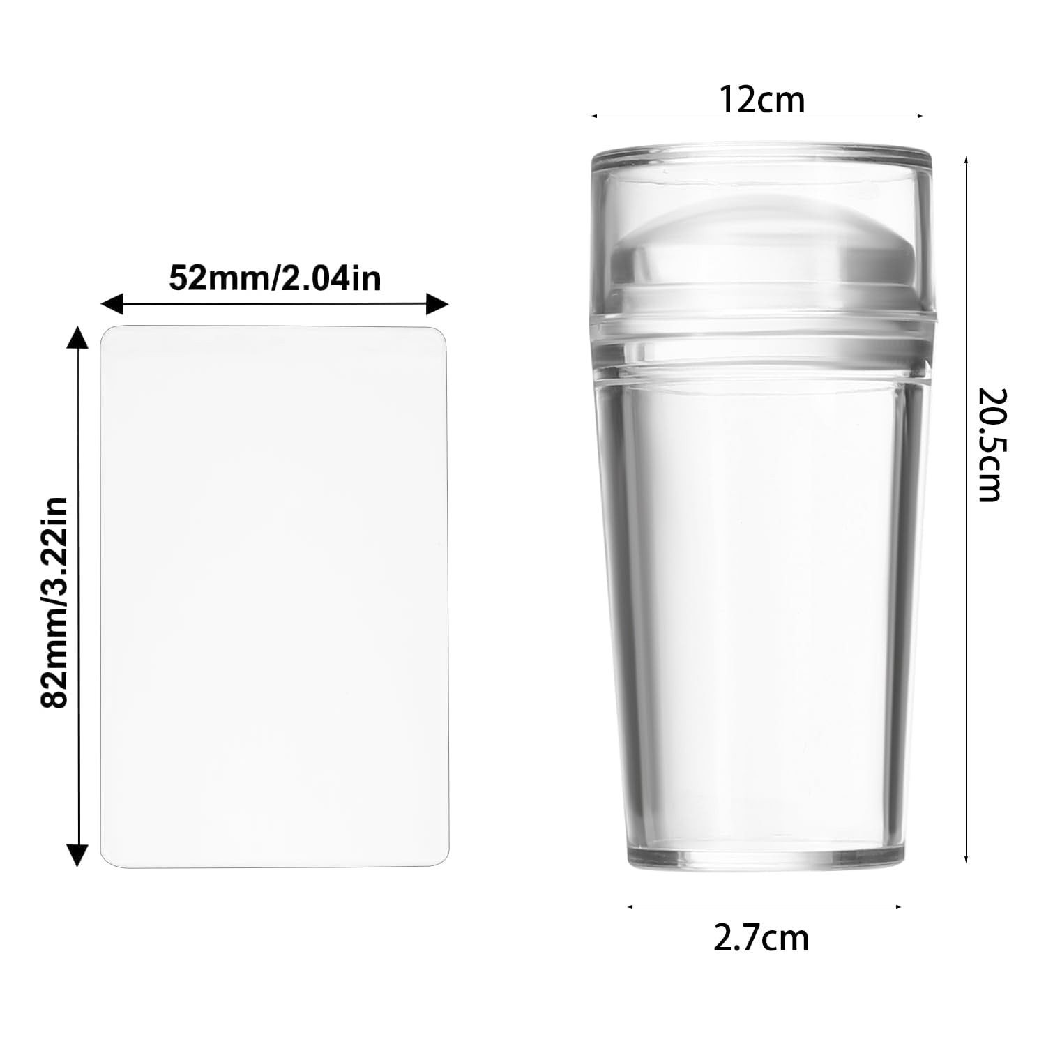 French Tip Nail Stamp Clear 14 × 5.4 cm/5.51 × 2.13 Inch, + purple