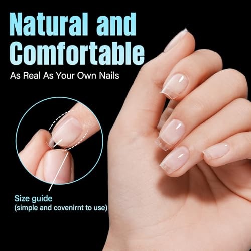 Extra Short Coffin Nail Tips, 240Pcs Half Matte Press 240 Extra Short Coffin