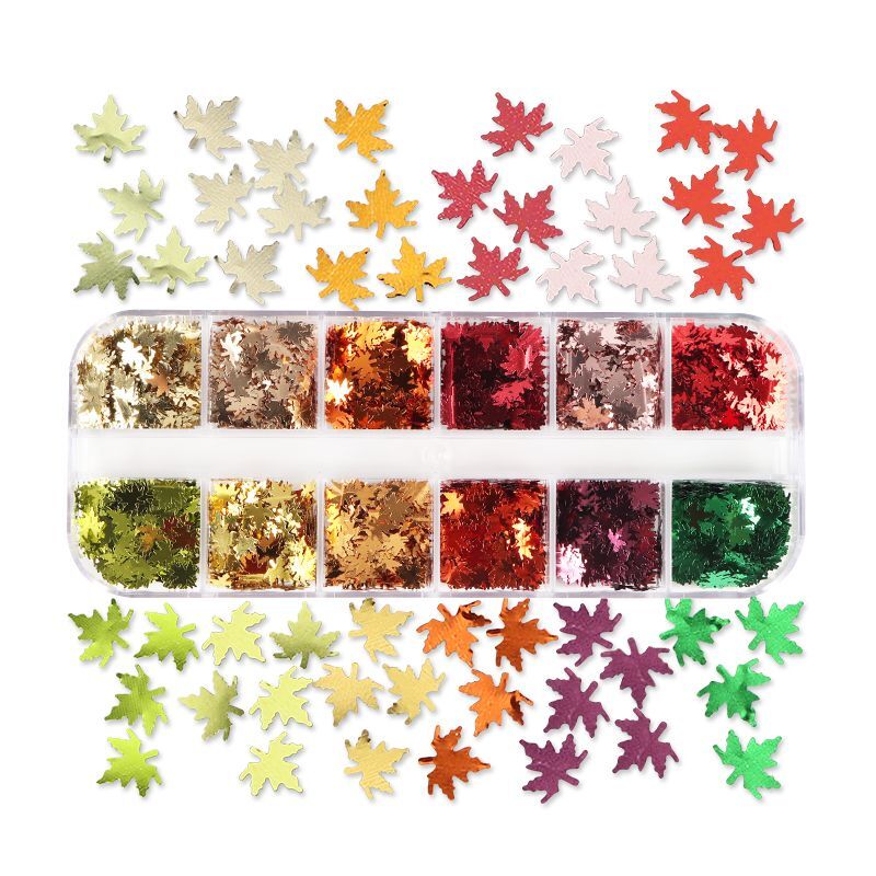 Maple Leaf Sequins Resin – Pumpkin Fall Tumbler Glitter DIY Resin Nail Art Decor