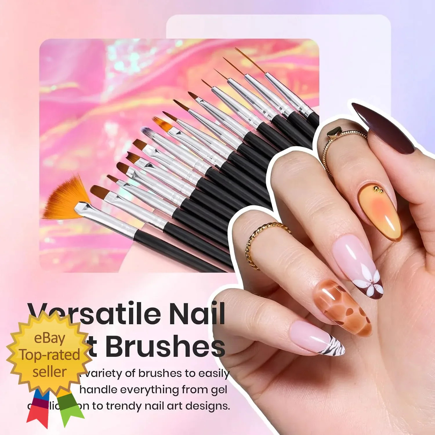 Beetles 31PCS Nail Art Brushes Dotting Tools Liner Pens Manicure Set