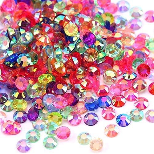 1440 Pcs SS20 5mm AB Flatback SS20/5mm/1440 PCS Clear Dark Purple AB