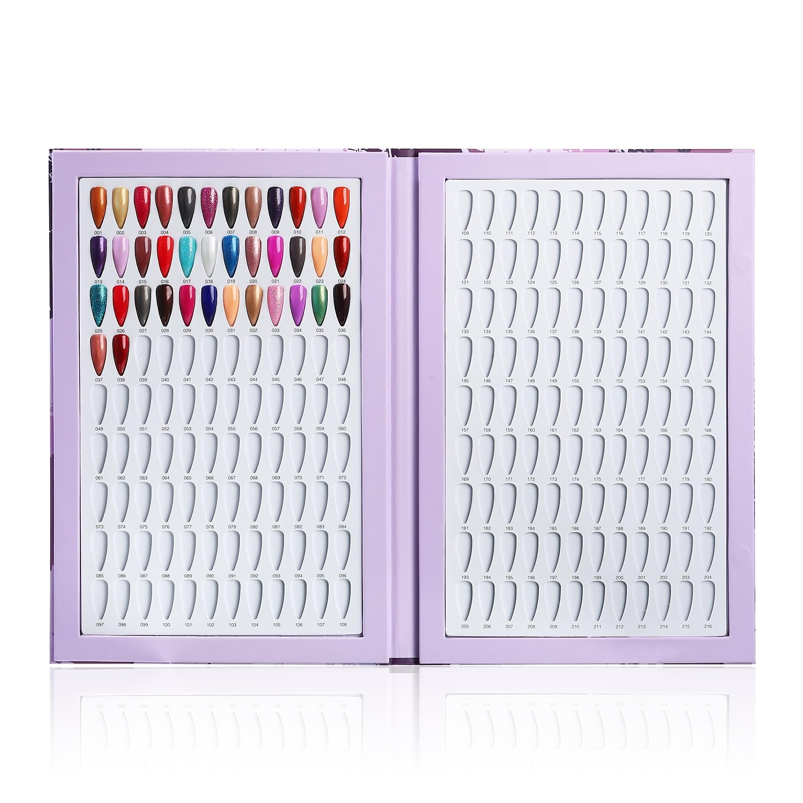 Acycoin2A 216 Nail Color Chart Display Gel Polish Book 29×21.7×2.8cm, A