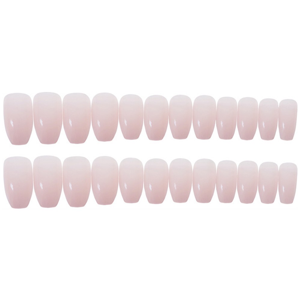24Pcs Reusable Pink False Nail Tips for Wedding Prom DIY Manicures