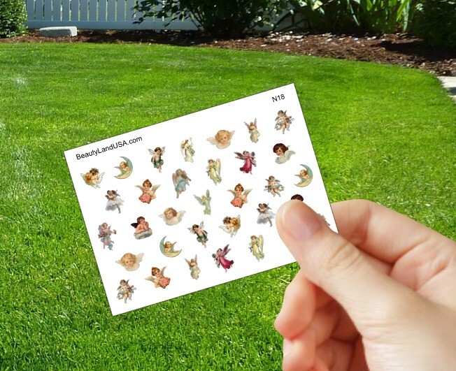 Water slide Nail Decals, Flower, Butterfly, Smiley, Heart, Floral Nails Art |
